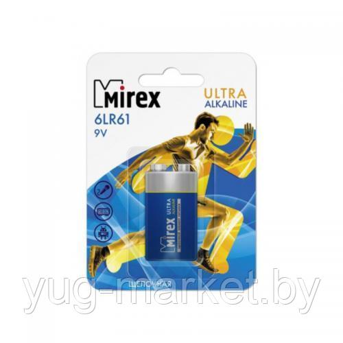 Крона алкалиновая Mirex 6LR61 Alkaline BL-1 (6LR61 BL-1, батарейка,9В