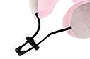 Дорожная подушка-подголовник для шеи с завязками Bradex KZ 0559 серо-розовая, фото 7