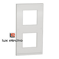 Рамка 2-постовая, вертикальная, белое стекло/белый Unica Pure Schneider Electric