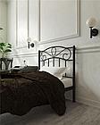 Кровать с изножьем Глэдис (90х200/ноги металл/цвет Чёрный), фото 2
