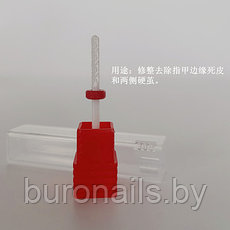 Керамическая Фреза для аппаратного маникюра, №DMT07-F, красная палочка, фото 3