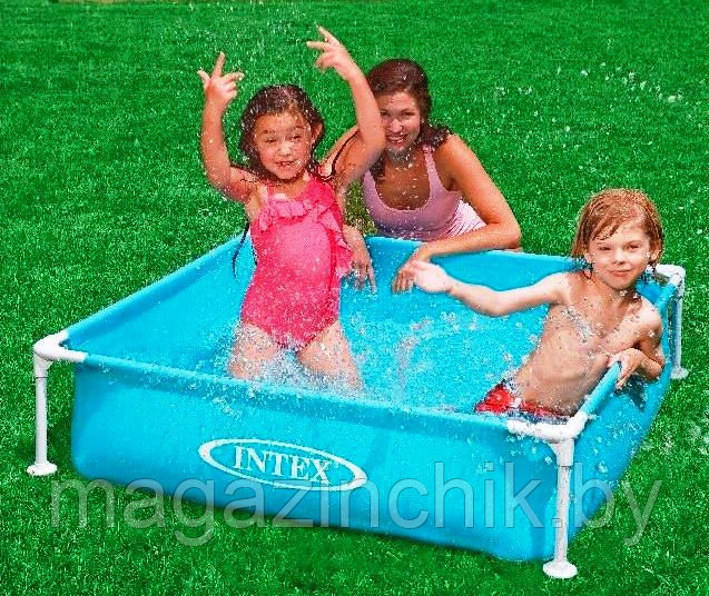 Каркасный бассейн для детей Intex 57173 Mini Frame Pool 122x30 см бирюзовый купить в Минске - фото 1 - id-p12811520