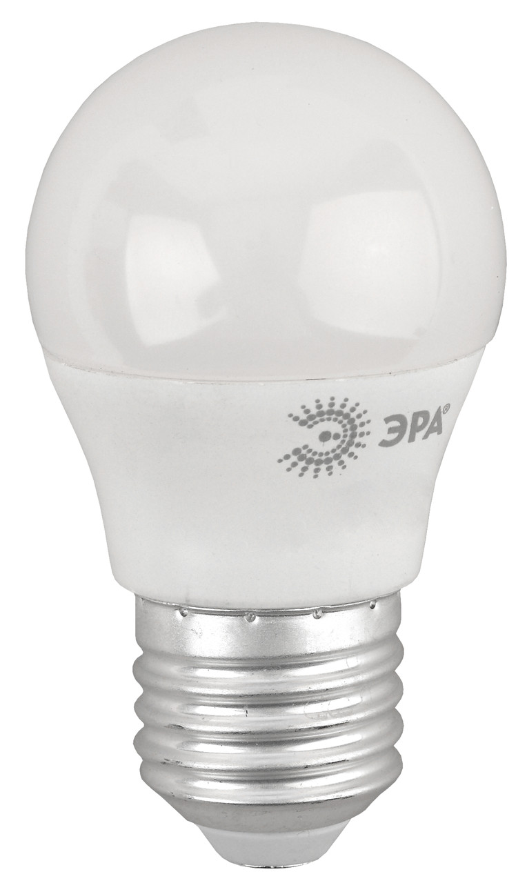 Лампа светодиодная ЭРА ECO LED P45-10W-827-E27 QX (диод, шар, 9Вт, теплый свет, E27) - фото 1 - id-p149527970