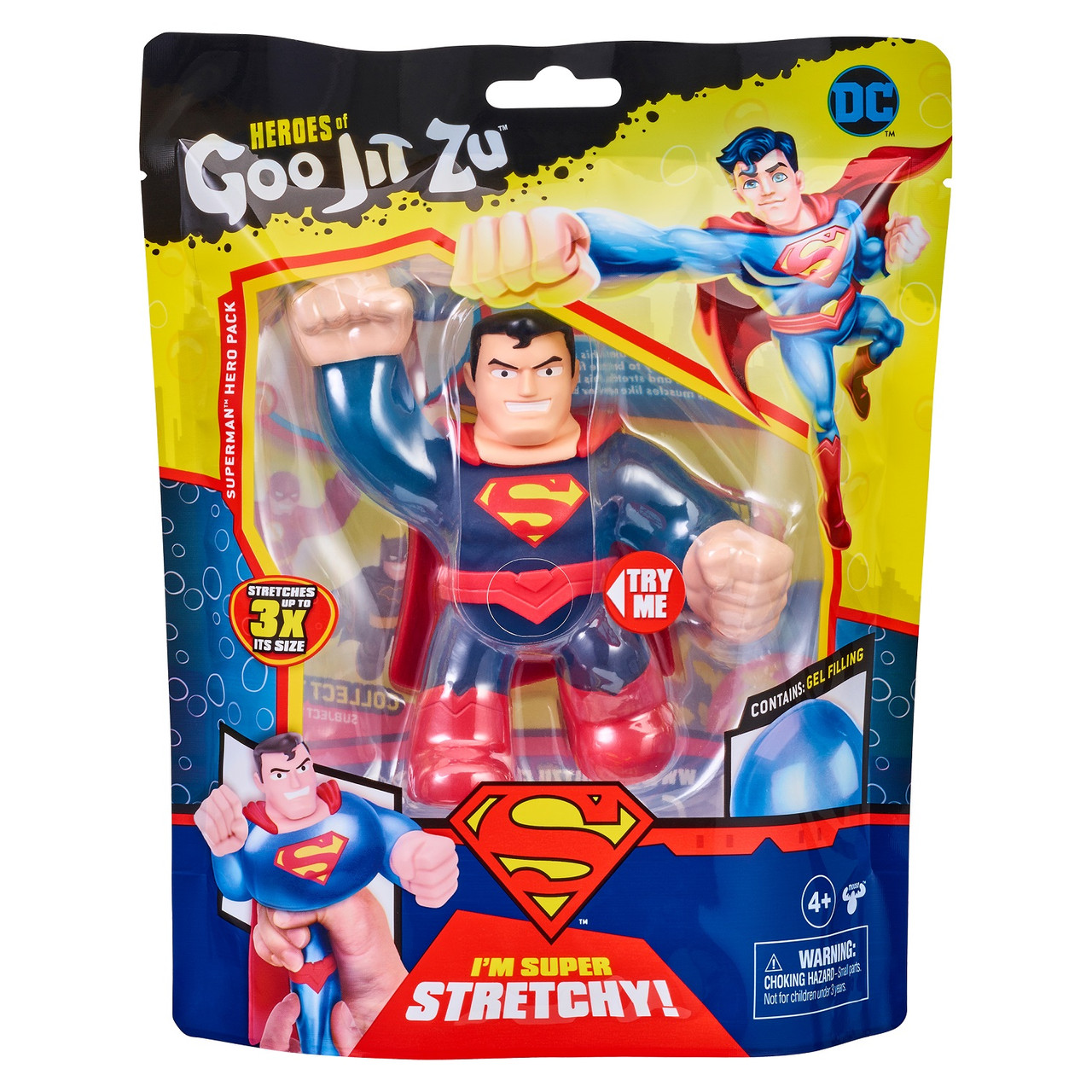Goo Jit Zu Гуджитсу Игрушка тянущаяся фигурка Супермен DC GooJitZu 38683 - фото 8 - id-p149535625