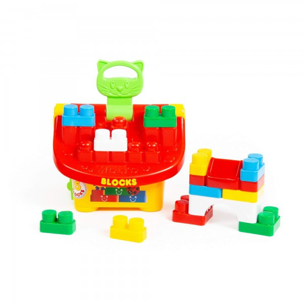Детская развивающая игрушка-сортер Логический домик "Маленький строитель" (в сеточке) арт. 9646 Полесье - фото 2 - id-p149537734