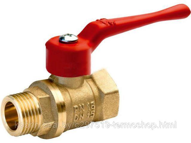 Кран шаровый 3/4" нар.-вн. ручка PN1,6 МПа; 11Б27п1 А31, РФ (Кран шаровой латунный) (ООО "БАЗ")