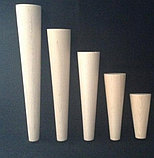 Конусообразные наклонные мебельные опоры (МН 23) из березы и ольхи d=45-25,h=140.Шлифованные под покрытие., фото 5