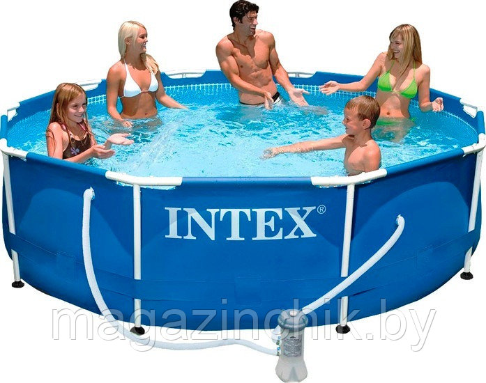 Каркасный бассейн Intex 28202 (56999) Intex Metal Frame 305 х 76 см с фильтрующим насосом - фото 3 - id-p2740662