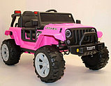 Детский электромобиль RiverToys T222TT (розовый) Jeep, фото 3