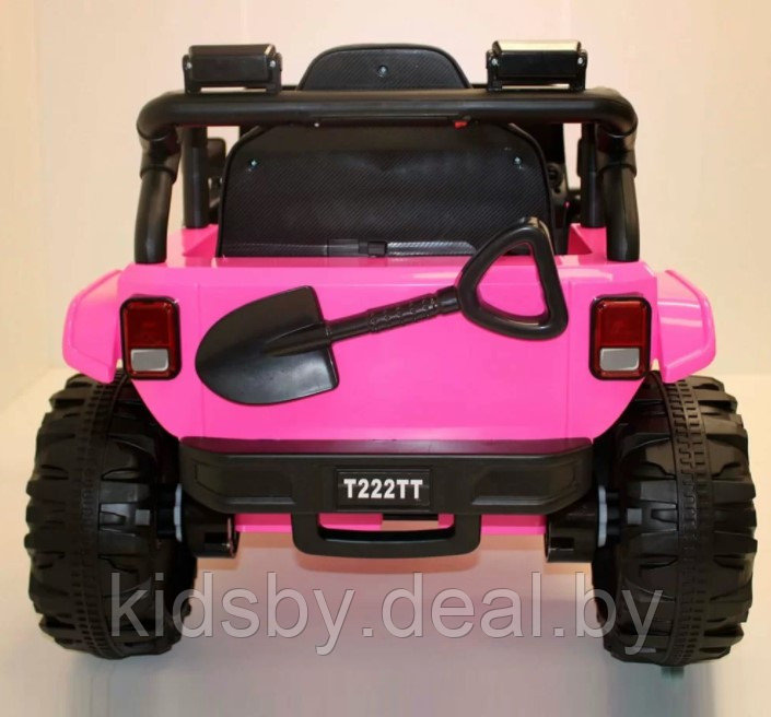 Детский электромобиль RiverToys T222TT (розовый) Jeep - фото 4 - id-p149558878