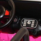 Детский электромобиль RiverToys T222TT (розовый) Jeep, фото 5