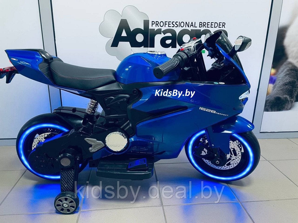 Детский электромобиль, мотоцикл RiverToys A001AA (синий) Ducati - фото 2 - id-p149558884