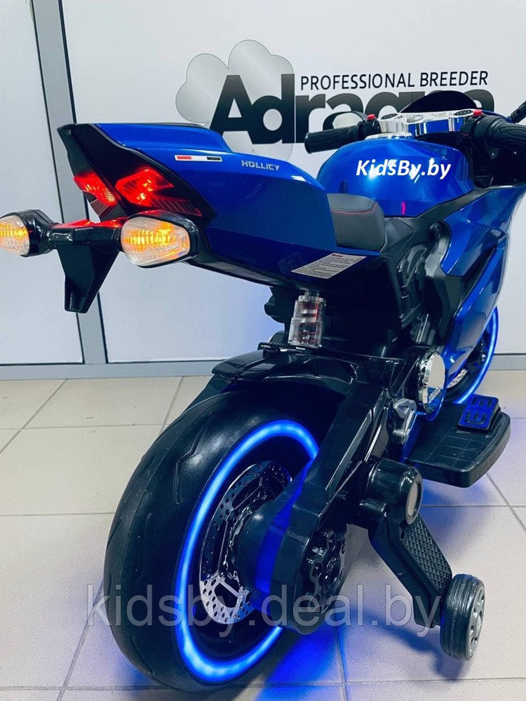 Детский электромобиль, мотоцикл RiverToys A001AA (синий) Ducati - фото 4 - id-p149558884