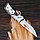 Нож металлический складной с отверстием для пальца, фото 5