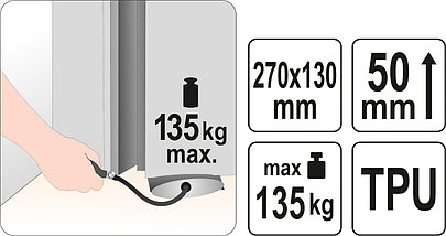 Подушка монтажная пневматическая 270x130мм, h50мм, max 135кг., YATO, фото 2