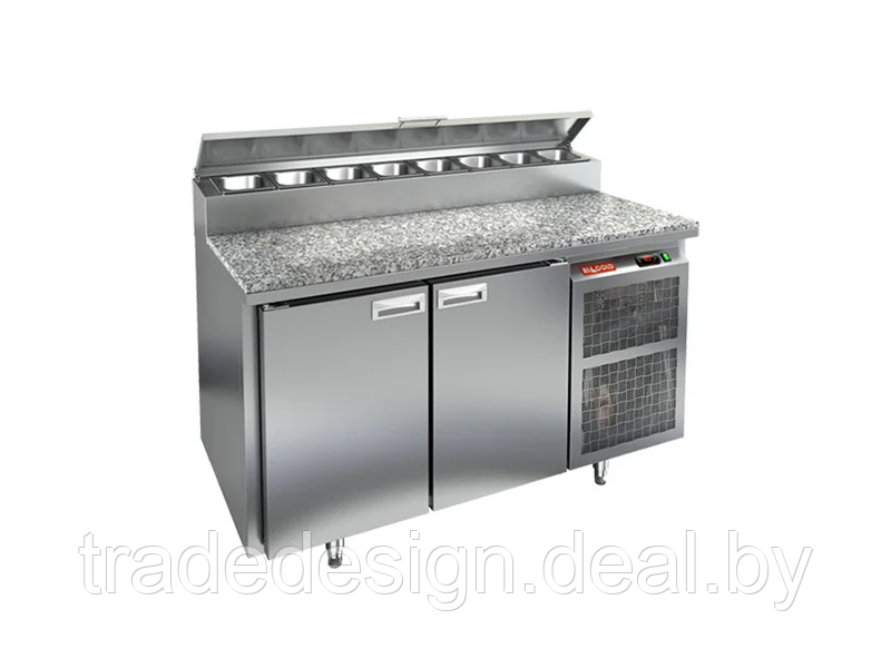 Холодильный стол для пиццы HiCold тип HT модель PZ2-11/GN (камень) для пиццы - фото 1 - id-p149579780