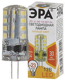 Лампа светодиодная ЭРА LED JC-3W-12V-827-G4 (диод, капсула, 3Вт, теплый свет, G4)