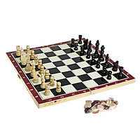 Игра настольная 3 в 1: нарды, шахматы, шашки 34*34 см
