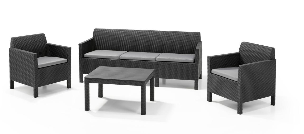Комплект мебели Orlando 3 - Seater (Орландо 3 - ситер), графит - фото 4 - id-p98433536