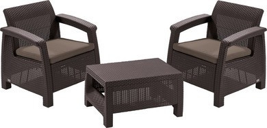 Комплект мебели Corfu Weekend Set, коричневый - фото 1 - id-p99811352