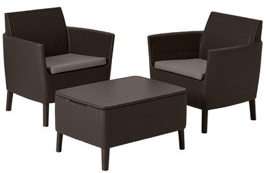 Комплект мебели Salemo Balcony Set, коричневый - фото 2 - id-p99811442