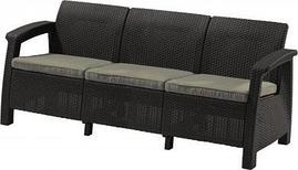 Скамья трехместная CORFU II MAX LOVE SEAT -GRP426-STD графит