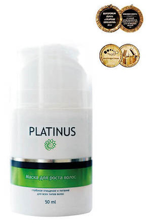 Маска для роста волос "Platinus V" (50 мл). Избавляет от сальности волос и перхоти.
