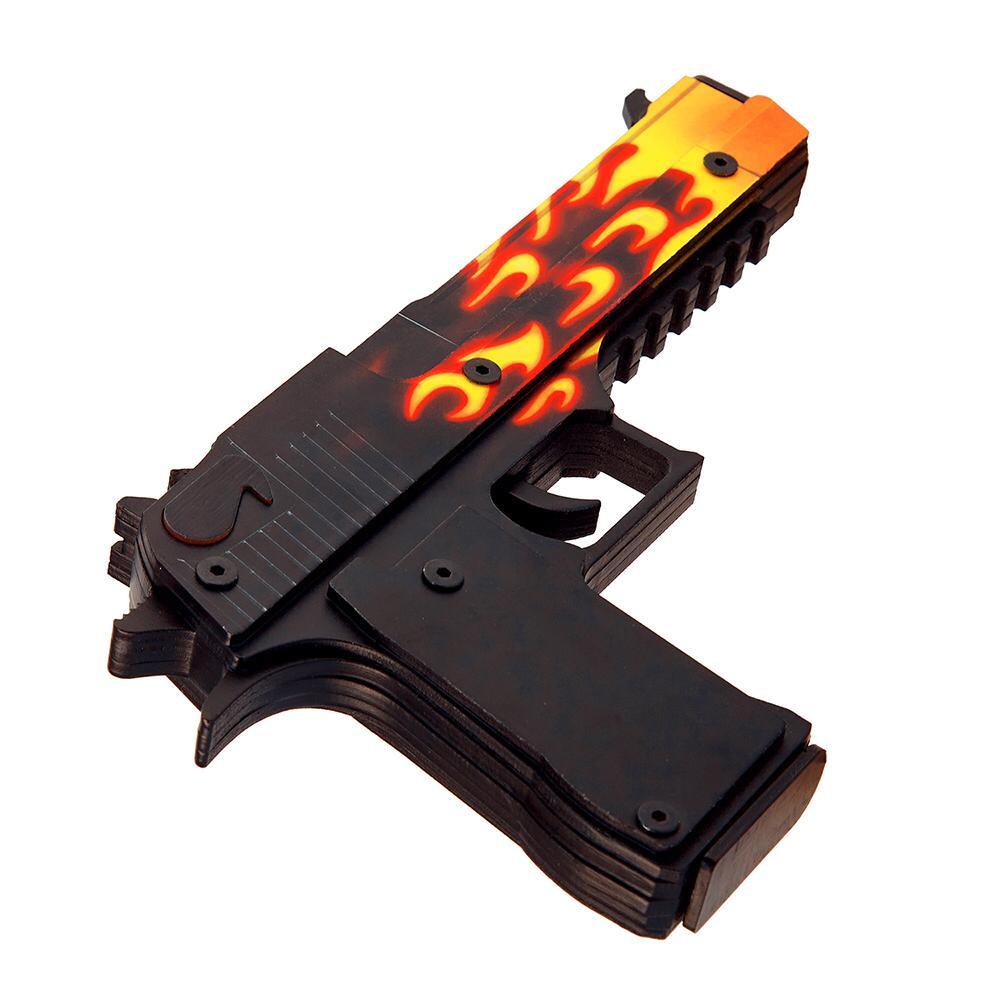 Пистолет VozWooden Active Desert Eagle Пламя (деревянный резинкострел) - фото 3 - id-p149628109