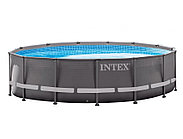 Каркасный бассейн Intex ULTRA FRAME 732х132см +фильтр-насос 10500 л.ч, лестница, тент, подложка