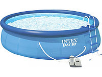 Надувной бассейн Intex EASY SET 549х122см +фильтр-насос 5678 л.ч, лестница, тент, подложка