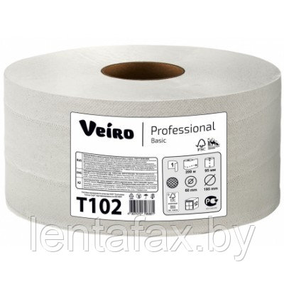 Бумага туалетная Veiro Professional Basic 200 метров. Цена без Учета НДС 20%