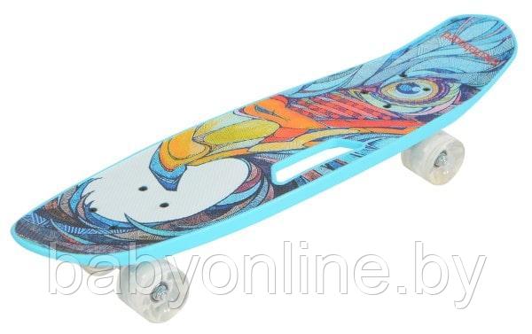 Скейт Пенни Борд (Penny Board) светящиеся колеса 65 см JP-128B1 - фото 1 - id-p149660036