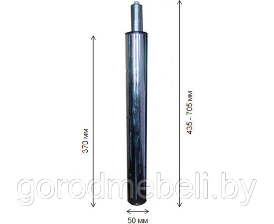 Газ-лифт хромированный. Газ-лифт L 270 хром (супердлинный) - фото 1 - id-p149660406