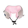Дорожная подушка-подголовник для шеи с завязками Bradex KZ 0559 серо-розовая, фото 4