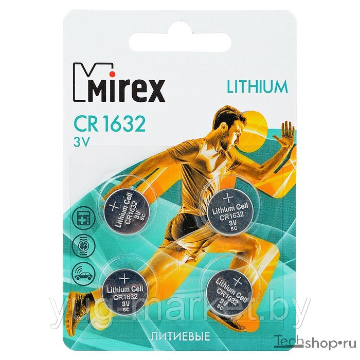 Батарейка  Mirex CR1632 4BP