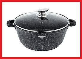 MC-6426 Кастрюля 7,3 л с антипригарным покрытием non-stick под мрамор, Mercury Haus