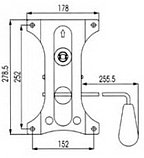 Механизм качания для кресла.  Механизм GH005 (DMSL 150*250), фото 2