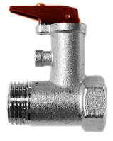 100506 Клапан предохранительный 1/2" 6 бар (0,6 МПа, C/Leva B 2, красная ручка) для водонагревателя