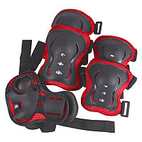 Комплект защиты (колени, локти, запястья) цвет ассорти DV-S-16 Черно-красный