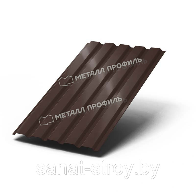 Профилированный лист МП-35x1035-A NormanMP (ПЭ-01-RR32-0,5) RR 32 Темно-коричневый - фото 1 - id-p149837679