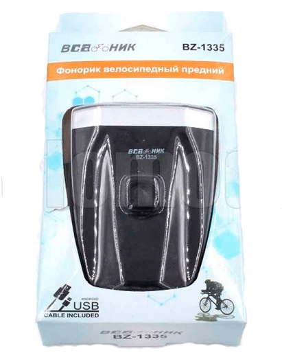 Фонарь велосипедный BZ-1335 800Lm USB - фото 1 - id-p149839755