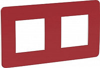 Рамка 2-постовая, красный/белый Unica Studio Color Schneider Electric