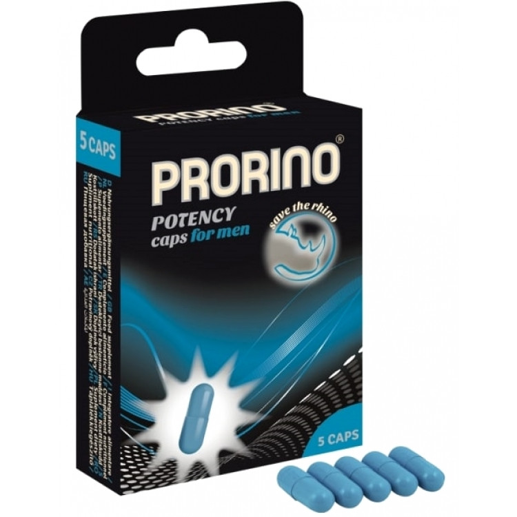 Биологически активная добавка для мужчин Prorino Ero black line Potency Caps 5 капсул - фото 1 - id-p149846713
