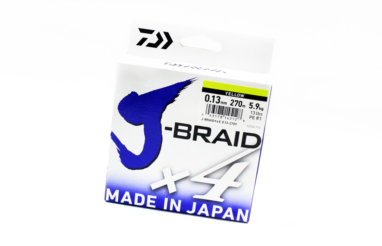 Леска плетеная "DAIWA" "J-Braid X4" 0.13мм 270м жёлтая - фото 4 - id-p149866682