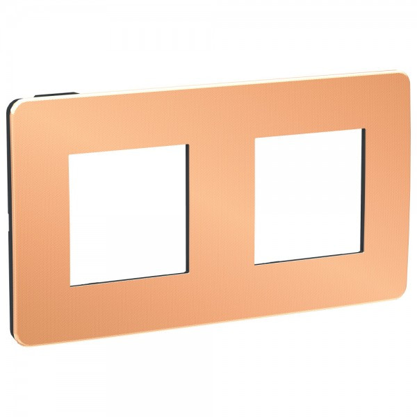 Рамка 2-постовая, медь/антрацит Unica Studio Color Schneider Electric