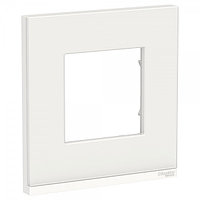 Рамка 1-постовая, горизонтальная, белое стекло/белый Unica Pure Schneider Electric