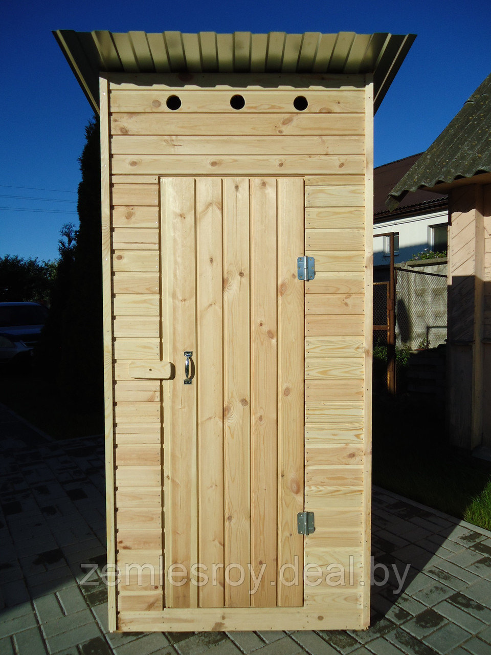 Туалет для дачи деревянный 2.3 на 1 метр - фото 3 - id-p149876611