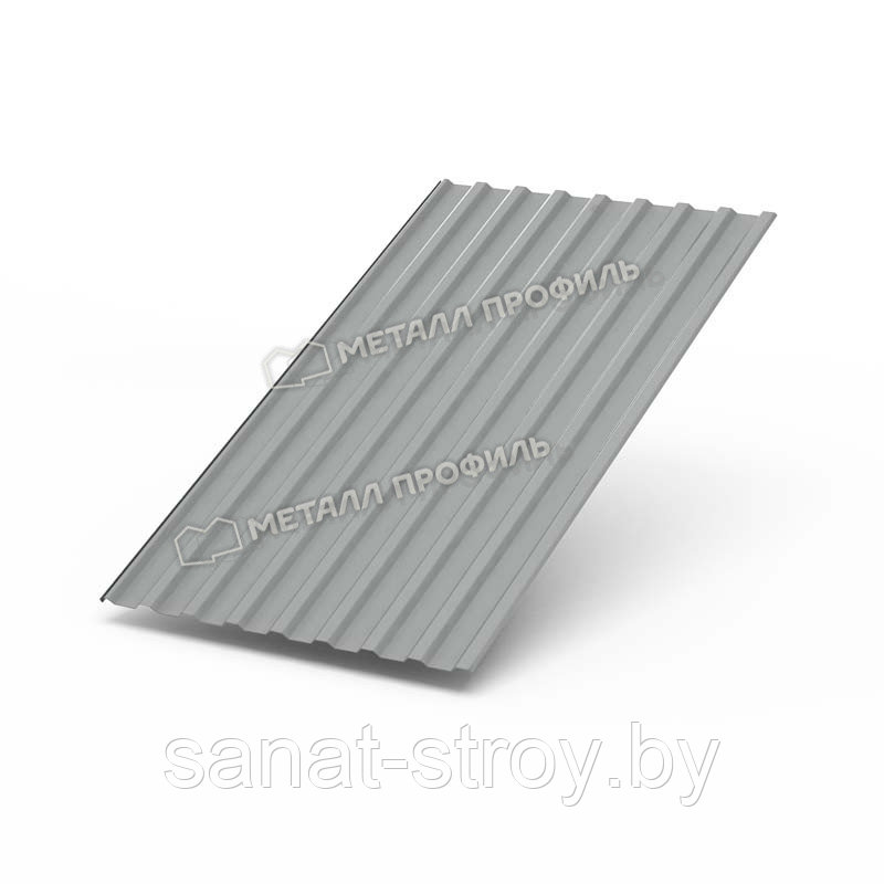 Профилированный лист МП-20x1100-R NormanMP (ПЭ-01-9006-0,5) RAL 9006 Белый алюминий