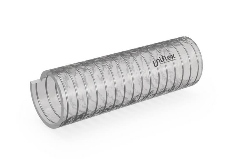Шланг молочный ПВХ D.38 с металлической спиралью, "Uniflex" Израиль