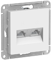 Розетка двойная RJ45+RJ45 кат.5E, цвет Белый (Schneider Electric ATLAS DESIGN)